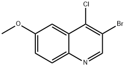 3-Bromo-4-chloro-6-methoxyquinoline Struktur