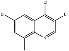 4-Chloro-3,6-dibromo-8-methylquinoline Struktur