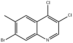 7-Bromo-3,4-dichloro-6-methylquinoline Struktur