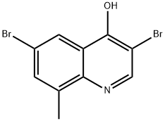 3,6-Dibromo-4-hydroxy-8-methylquinoline Struktur