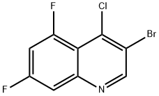 3-Bromo-4-chloro-5,7-difluoroquinoline Struktur