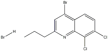 4-Bromo-7,8-dichloro-2-propylquinoline hydrobromide Struktur