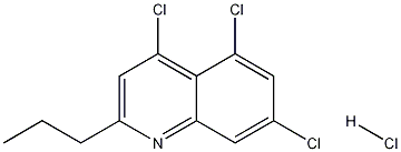 2-Propyl-4,5,7-trichloroquinoline hydrochloride Struktur