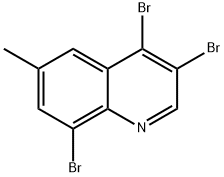 3,4,8-Tribromo-6-methylquinoline Struktur