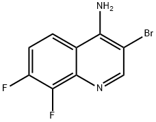 4-Amino-3-bromo-7,8-difluoroquinoline Struktur