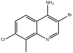 4-Amino-3-bromo-7-chloro-8-methylquinoline Struktur