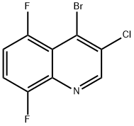 4-Bromo-3-chloro-5,8-difluoroquinoline Struktur