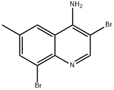 4-Amino-3,8-dibromo-6-methylquinoline Struktur