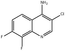 4-Amino-3-chloro-7,8-difluoroquinoline Struktur