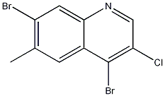 3-Chloro-4,7-dibromo-6-methylquinoline Struktur