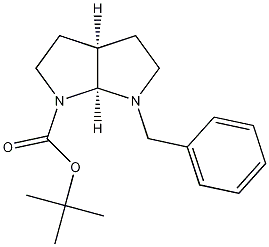 (3AR,6AS)-TERT-BUTYL 6-BENZYLHEXAHYDROPYRROLO[2,3-B]PYRROLE-1(2H)-CARBOXYLATE Struktur