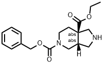 (3AS,7AS)-5-BENZYL 7A-ETHYL HEXAHYDRO-1H-PYRROLO[3,4-C]PYRIDINE-5,7A(6H)-DICARBOXYLATE HYDROCHLORIDE Struktur