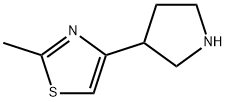 2-methyl-4-(pyrrolidin-3-yl)thiazole hydrochloride Struktur