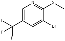 3-Bromo-2-(methylthio)-5-(trifluoromethyl)pyridine Struktur