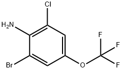 2-Bromo-6-chloro-4-(trifluoromethoxy)aniline Struktur