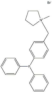 1-Methyl-1-[4-(diphenylphosphino)benzyl]pyrrolidinium Bromide Struktur