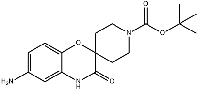 Tert-butyl 6-amino-3-oxo-3,4-dihydrospiro[benzo[b][1,4]oxazine-2,4'-piperidine]-1'-carboxylate Struktur