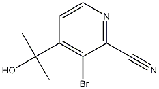 3-bromo-4-(2-hydroxypropan-2-yl)picolinonitrile Struktur