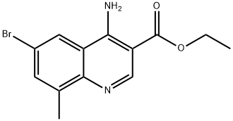 4-Amino-6-bromo-8-methylquinoline-3-carboxylic acid ethyl ester Struktur