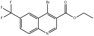 4-Bromo-6-(trifluoromethyl)quinoline-3-carboxylic acid ethyl ester Struktur