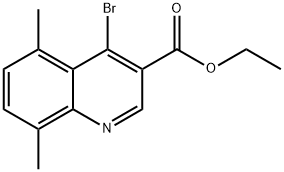 4-Bromo-5,8-dimethylquinoline-3-carboxylic acid ethyl ester Struktur