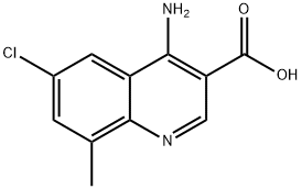 4-Amino-6-chloro-8-methylquinoline-3-carboxylic acid Struktur