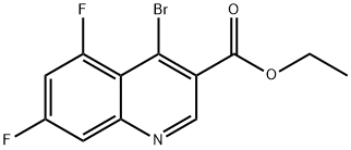 4-Bromo-5,7-difluoroquinoline-3-carboxylic acid ethyl ester Struktur