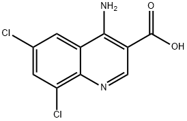 4-Amino-6,8-dichloroquinoline-3-carboxylic acid Struktur