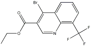 4-Bromo-8-(trifluoromethyl)quinoline-3-carboxylic acid ethyl ester Struktur