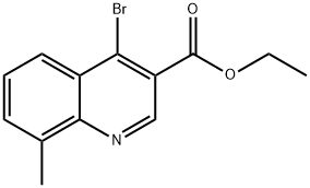 4-Bromo-8-methylquinoline-3-carboxylic acid ethyl ester Struktur