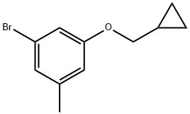 1-Bromo-3-(cyclopropylmethoxy)-5-methylbenzene Struktur