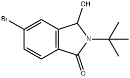 5-Bromo-2-tert-butyl-3-hydroxyisoindolin-1-one Struktur