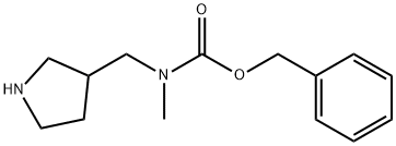 Benzylmethyl(pyrrolidin-3-ylmethyl)carbamate Struktur