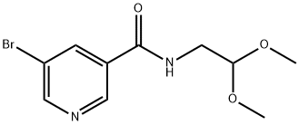 5-bromo-N-(2,2-dimethoxyethyl)nicotinamide Struktur