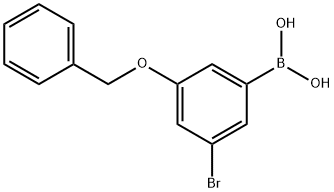 3-(Benzyloxy)-5-bromophenylboronic acid Struktur