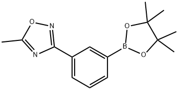 5-Methyl-3-(3-(4,4,5,5-tetramethyl-1,3,2-dioxaborolan-2-yl)phenyl)-1,2,4-oxadiazole Struktur