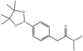 N,N-Dimethyl-2-(4-(4,4,5,5-tetramethyl-1,3,2-dioxaborolan-2-yl)phenyl)acetamide Struktur