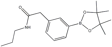 N-Propyl-2-[3-(4,4,5,5-tetramethyl-1,3,2-dioxaborolan-2-yl)phenyl]acetamide Struktur