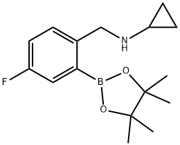 N-(4-Fluoro-2-(4,4,5,5-tetramethyl-1,3,2-dioxaborolan-2-yl)benzyl)cyclopropanamine Struktur