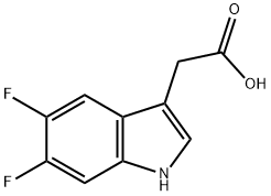 5,6-Difluoro-1H-indole-3-acetic acid Struktur