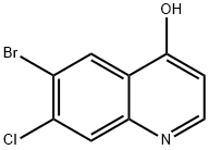 6-bromo-7-chloroquinolin-4-ol Struktur