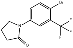 1-(4-Bromo-3-trifluoromethylphenyl)pyrrolidin-2-one Struktur