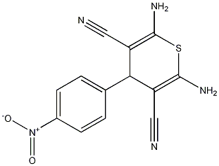 4-(4-Nitrophenyl)-2,6-diamino-4H-thiopyran-3,5-dicarbonitrile Struktur