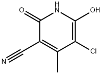 3-Cyano-4-methyl-5-chloro-6-hydroxy-2-pyridone Struktur