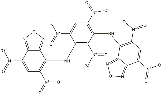 N,N'-Bis(5,7-dinitro-4-benzofurazanyl)-2,4,6-trinitro-1,3-benzenediamine Struktur