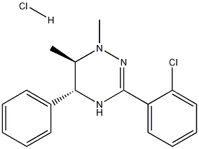 As-triazine, 1,4,5,6-tetrahydro-3-(o-chlorophenyl)-1,6-dimethyl-5-phenyl-, monohydrochloride, trans-(+)- Struktur