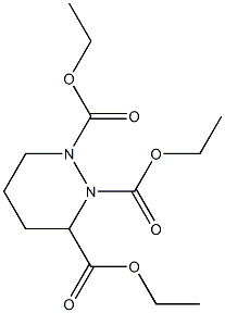 Tetrahydro-1,2,3-pyridazinetricarboxylic acid triethyl ester Struktur