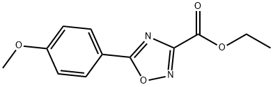 ethyl 5-(4-methoxyphenyl)-1,2,4-oxadiazole-3-carboxylate Struktur