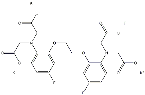 N,N'-[1,2-Ethanediylbis[oxy(4-fluoro-2,1-phenylene)]]bis[N-(carboxymethyl)glycine] tetrapotassium salt Struktur