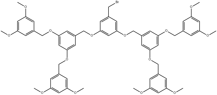 3,5-Bis[3,5-bis(3,5-dimethoxybenzyloxy)benzyloxy]benzyl Bromide Struktur